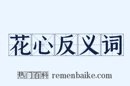 花心反义词是什么意思的图片